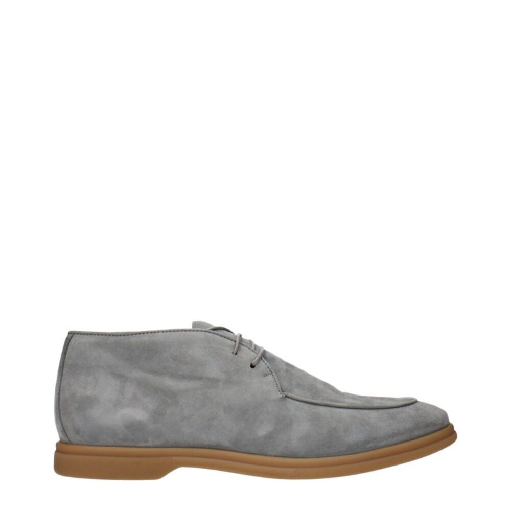 Eleventy Gray Leather Oxfords And Men's Derbies